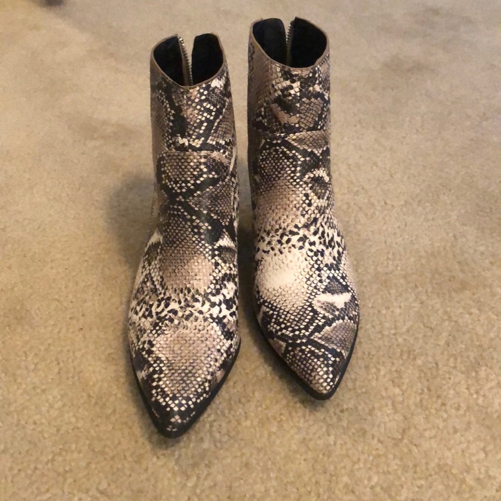 Qupid snake skin booties
